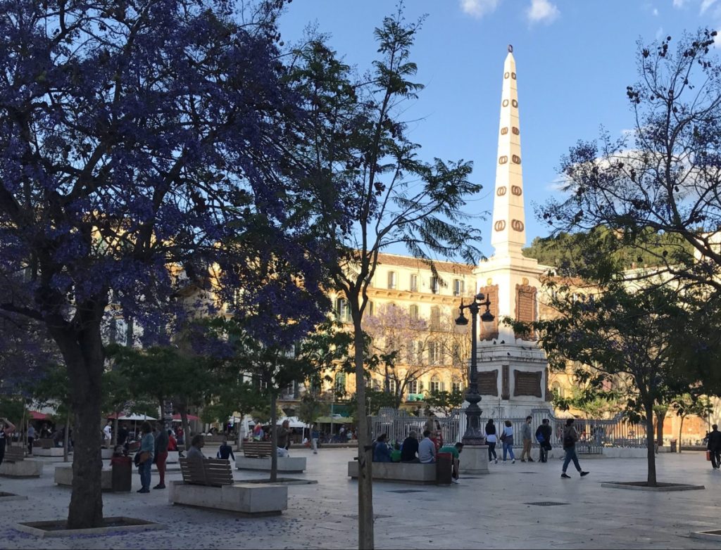plaza de la merced malaga obelisk